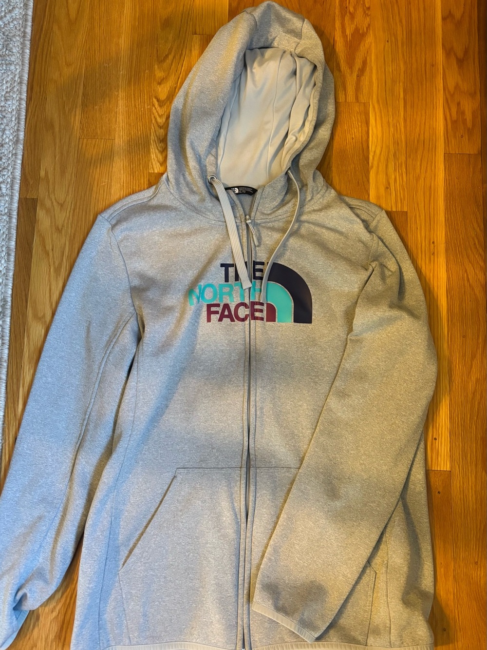 The North Face Light Gray Full-Zip Hoodie